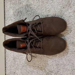 Mad Love brown suede wedge booties